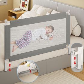 Bed Rail for Toddlers, Detachable Baby Bed Rail Guard, Suitable for Queen, Full, Bed Rails for Toddlers and Baby(Grey, 60", 1 Side)