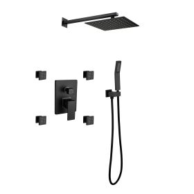 Shower System, 10 Inch Matte Black Full Body Shower System (Option: Matte Black)