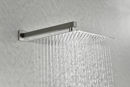 12 inch Wall Mount Rainfall Square Shower Head (Color: as Pic)